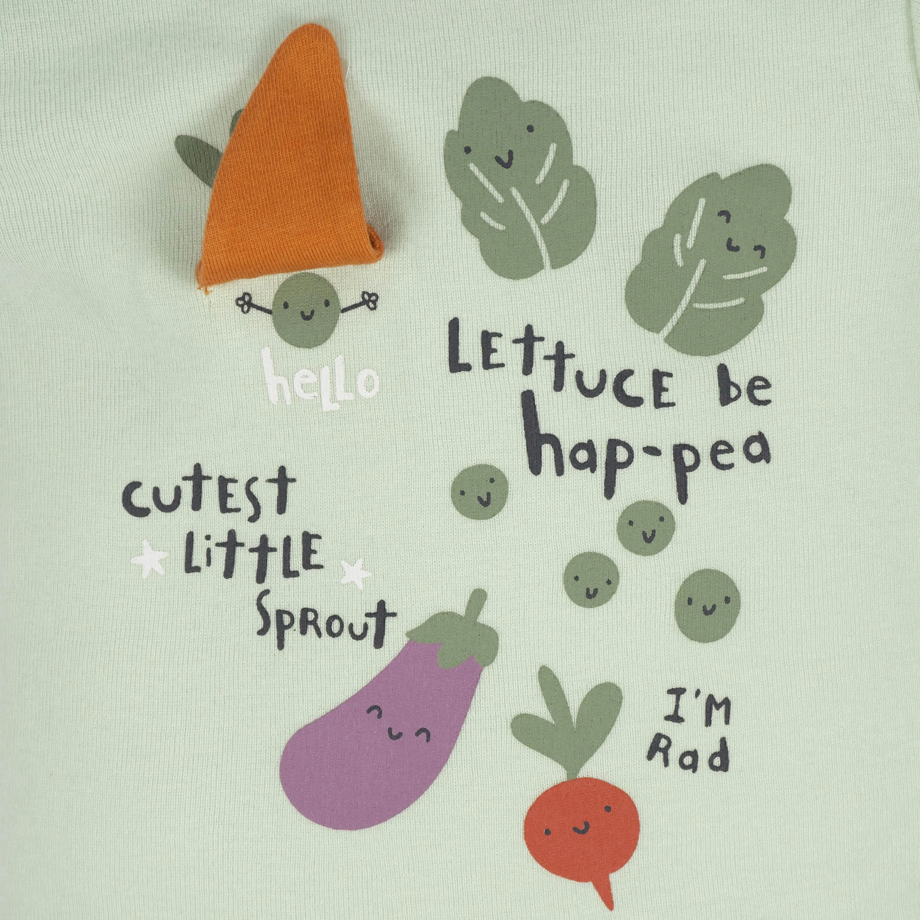 5-Pack Baby Neutral Happy Veggies Onesies Bodysuits Gerber Childrenswea