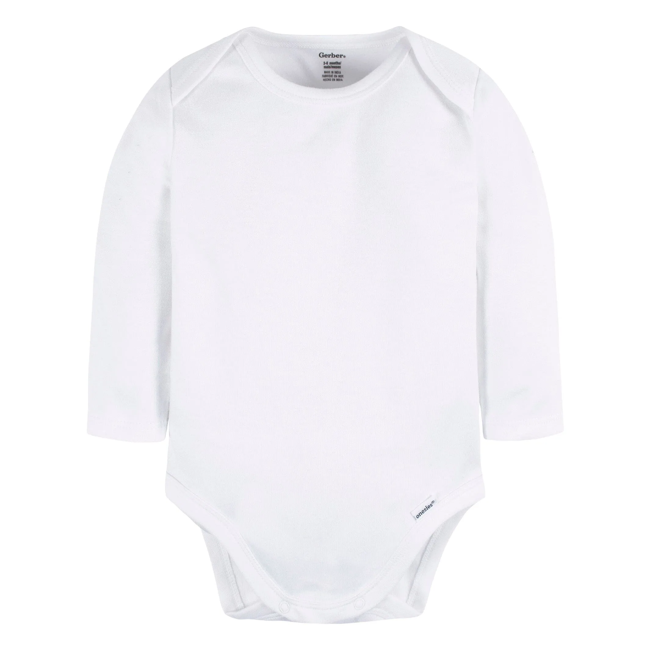 5-Pack Baby White Premium Long Sleeve Onesies Bodysuits Gerber Childrenswea
