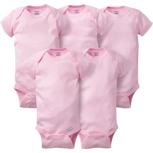 5-Pack Girls' Pink Onesies Bodysuits Gerber Childrenswea