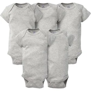 5-Pack Grey Onesies Bodysuits Gerber Childrenswea