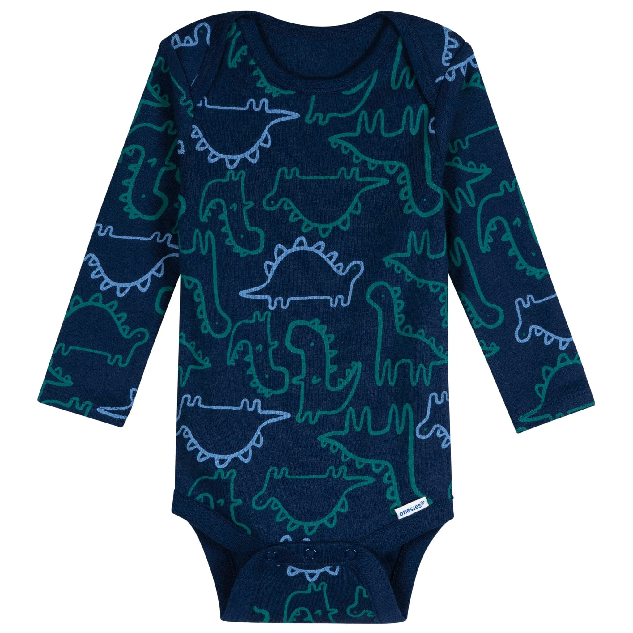 6-Pack Baby Boys Dinos Long Sleeve Onesies Bodysuits Gerber Childrenswea