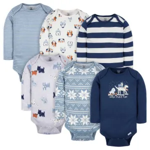 6-Pack Baby Boys Snow Much Fun Onesies Bodysuits Gerber Childrenswea