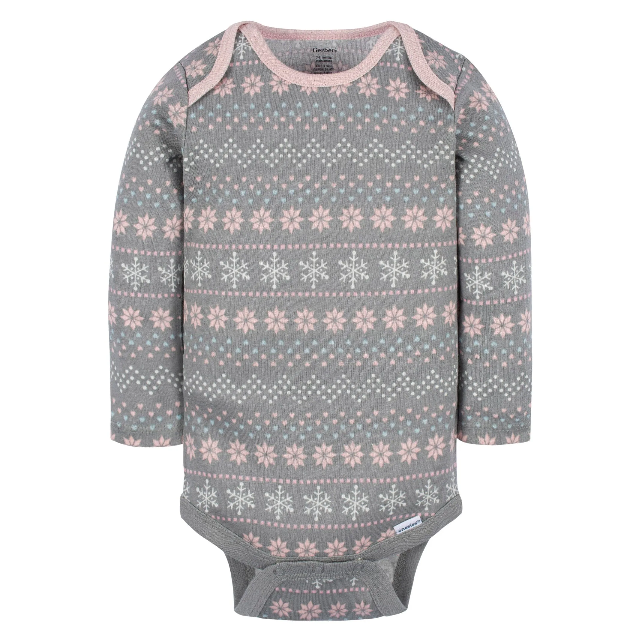 6-Pack Baby Girls Home Onesies Bodysuits Gerber Childrenswea