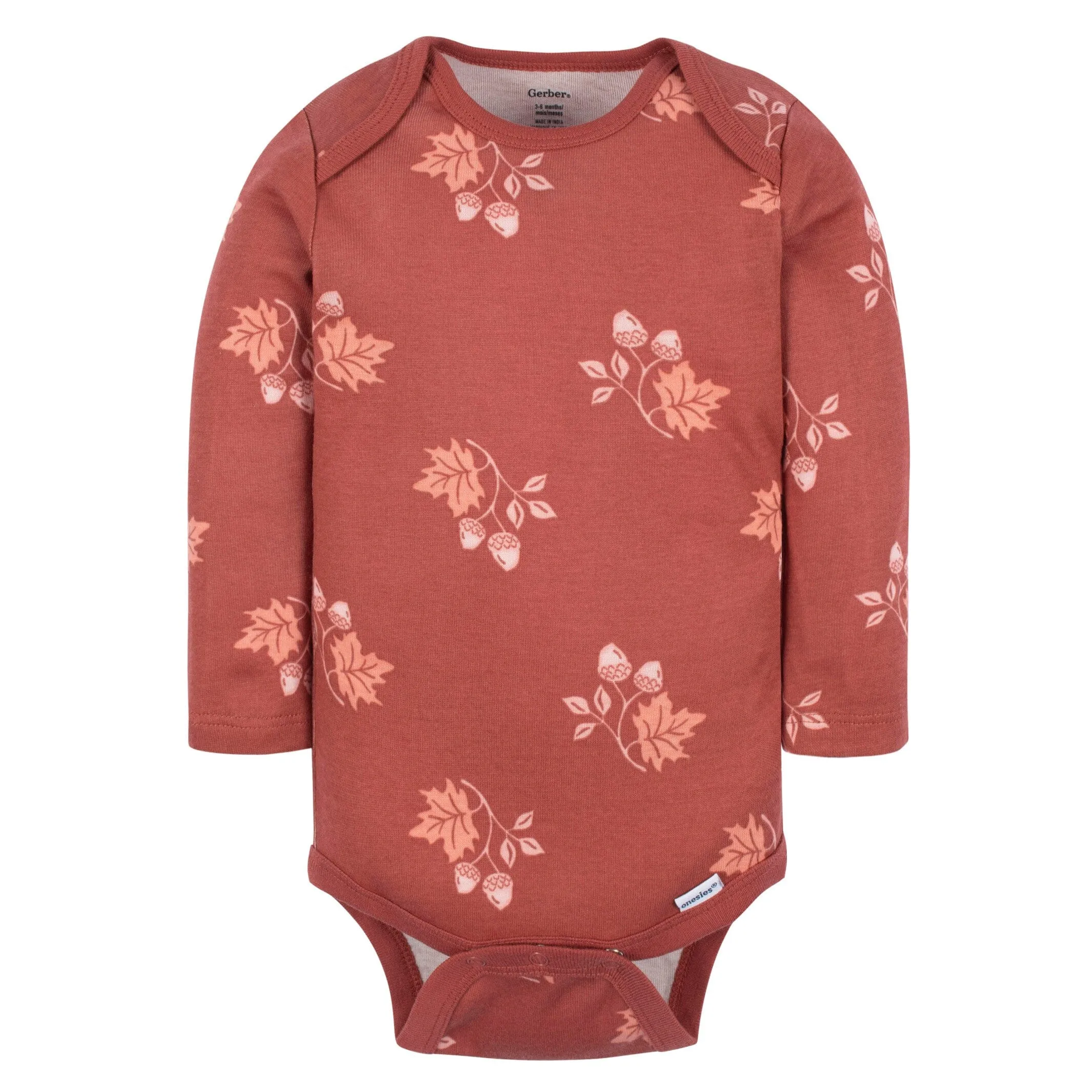 6-Pack Baby Girls Leaves Onesies Bodysuits Gerber Childrenswea