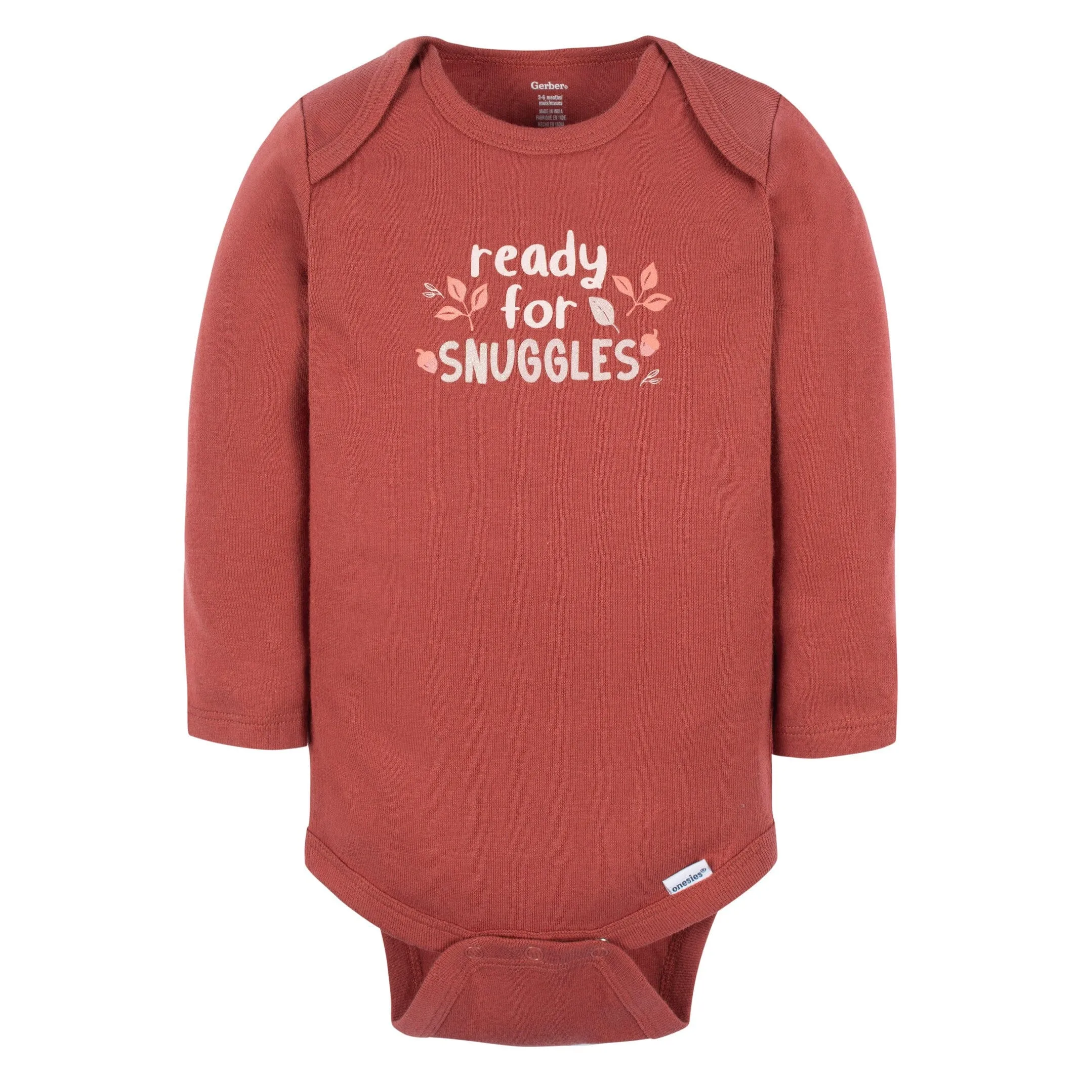 6-Pack Baby Girls Leaves Onesies Bodysuits Gerber Childrenswea