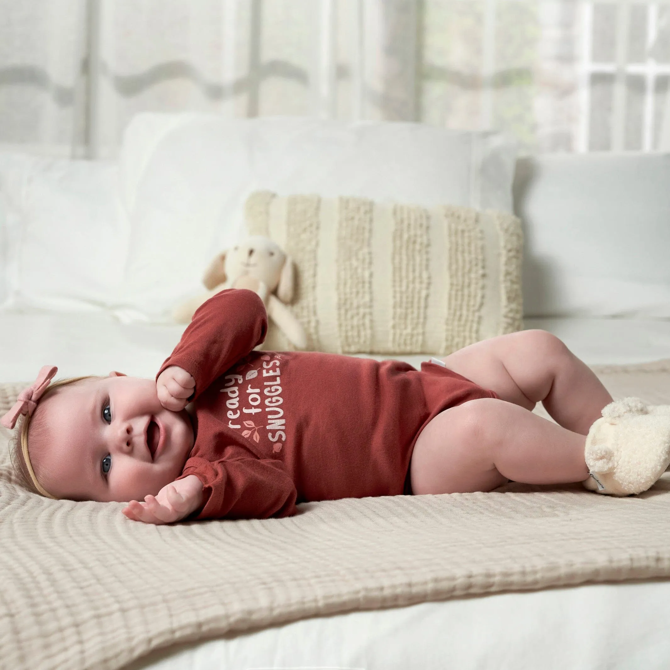 6-Pack Baby Girls Leaves Onesies Bodysuits Gerber Childrenswea
