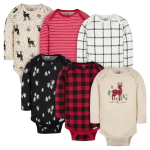 6-Pack Baby Neutral Deer Onesies Bodysuits Gerber Childrenswea