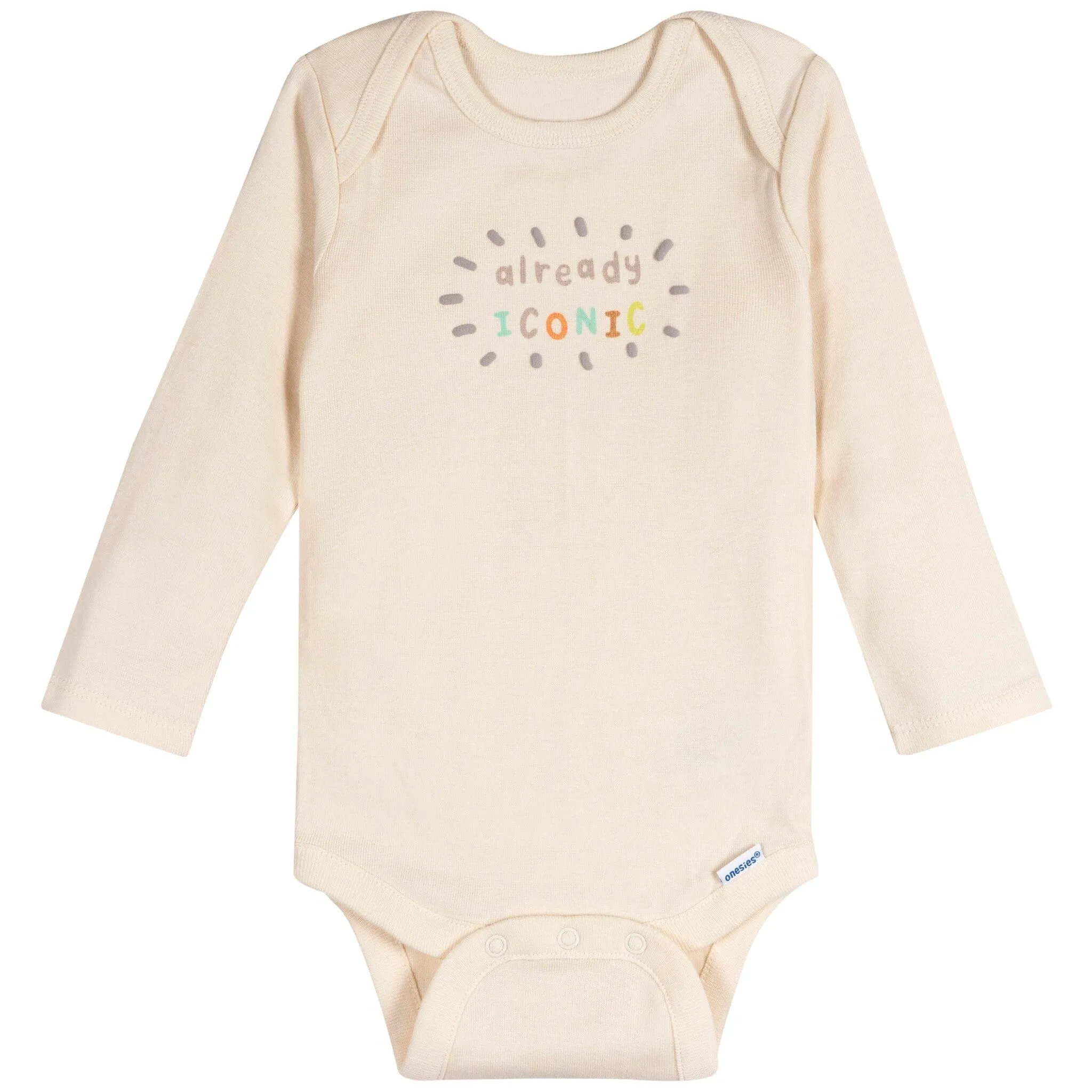 6-Pack Baby Neutral Giraffes Long Sleeve Onesies Bodysuits Gerber Childrenswea