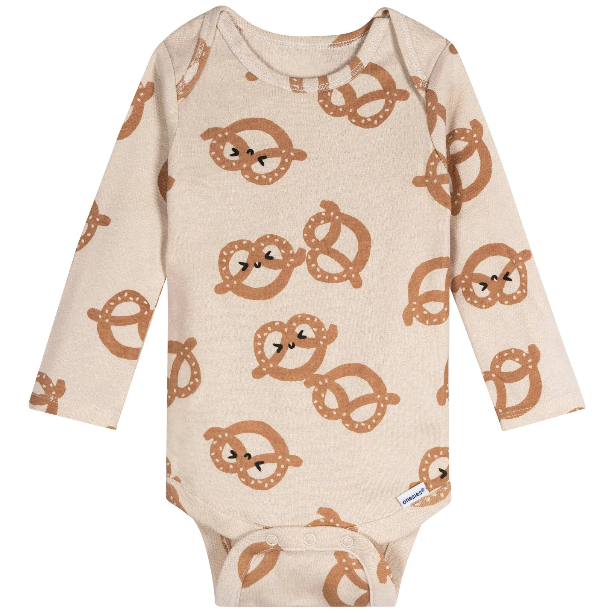6-Pack Baby Neutral Pretzels Long Sleeve Onesies Bodysuits Gerber Childrenswea
