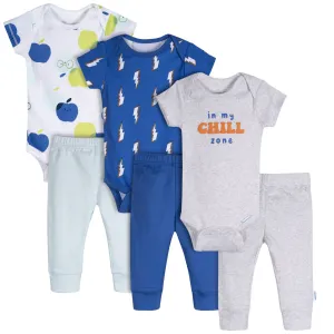 6-Piece Baby Boys Chill Zone Onesies and Active Pant Set Gerber Childrenswea
