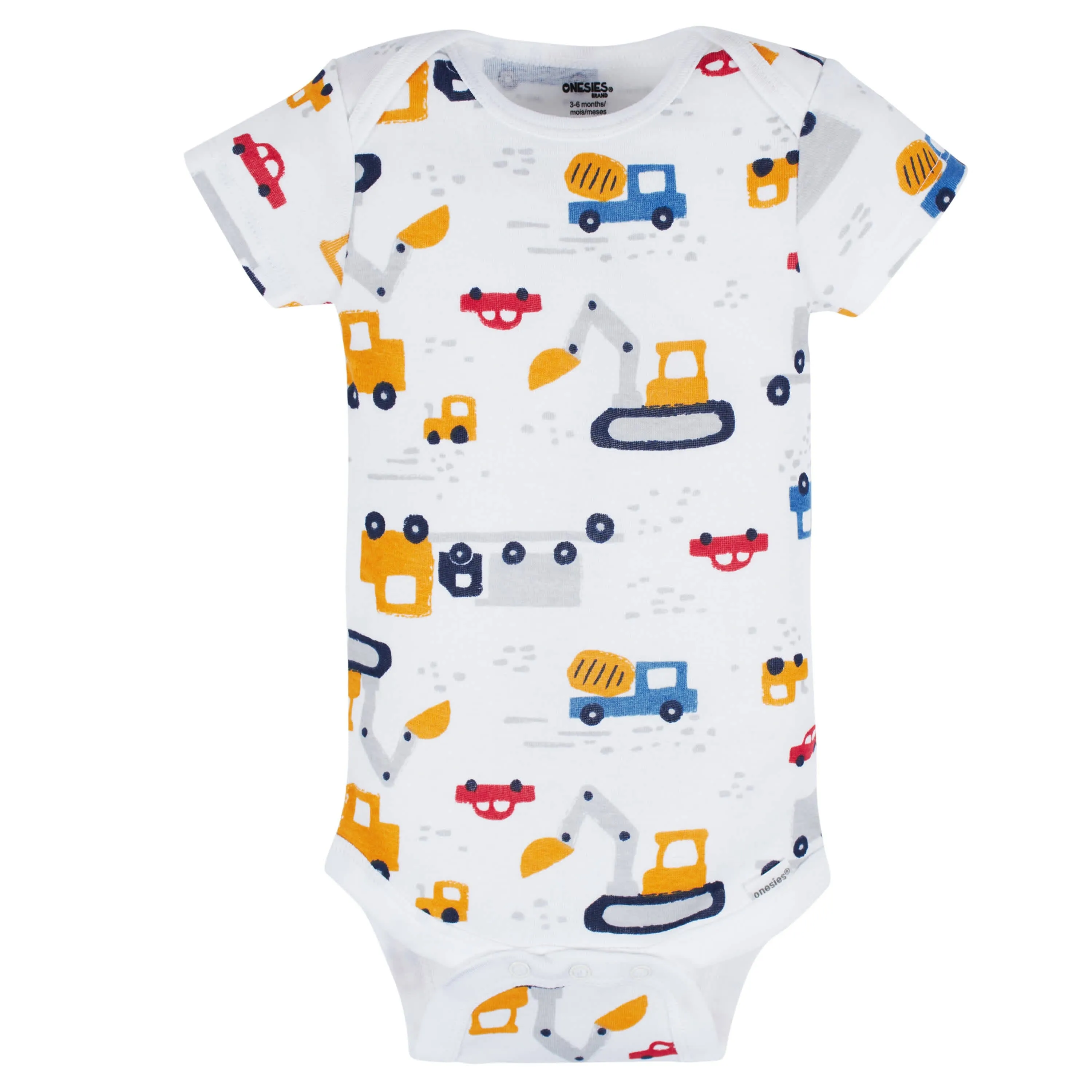 8-Pack Baby Boys Construction Zone Short Sleeve Onesies Bodysuits Gerber Childrenswea