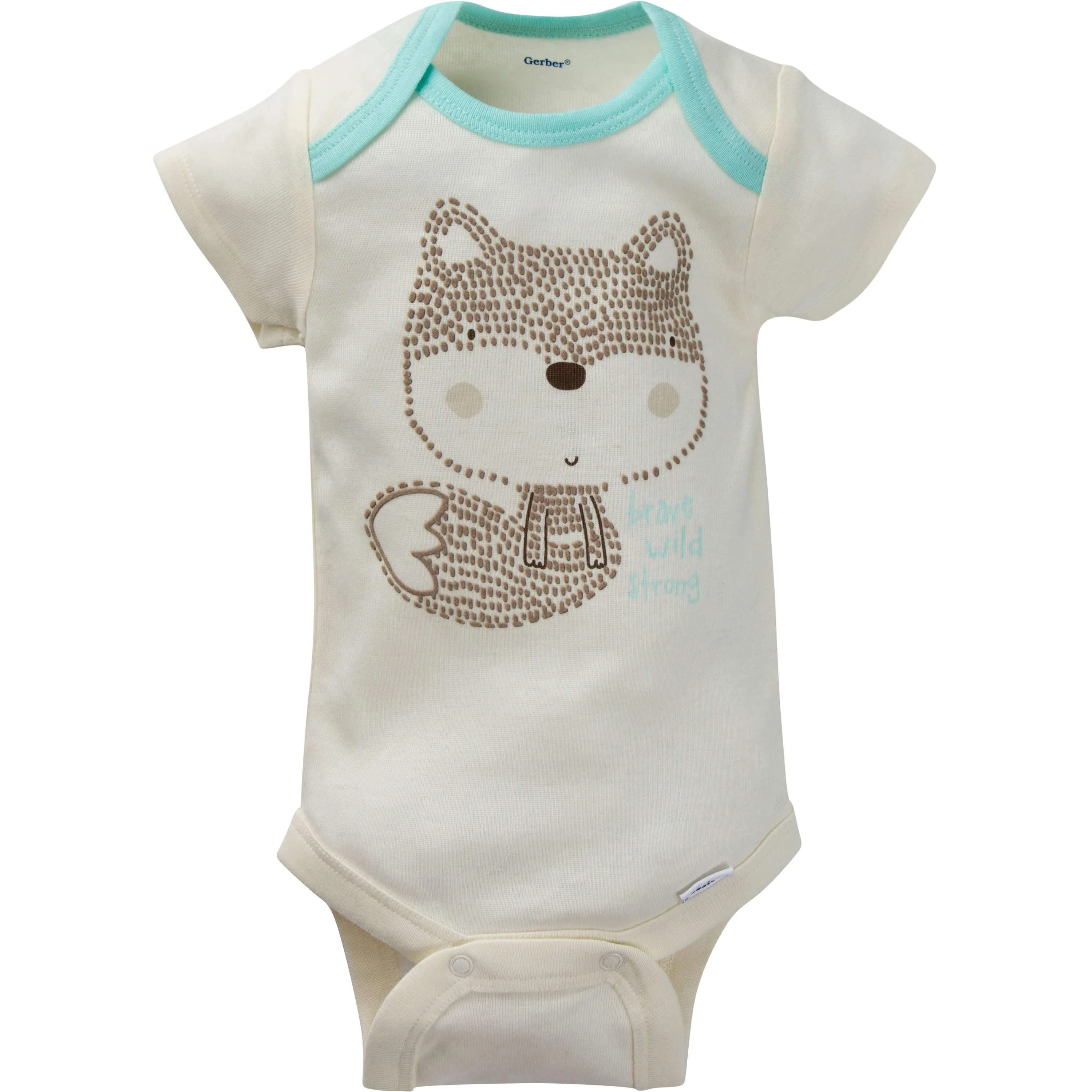 8-Pack Baby Boys Short-Sleeve Fox Onesies Bodysuits Gerber Childrenswea