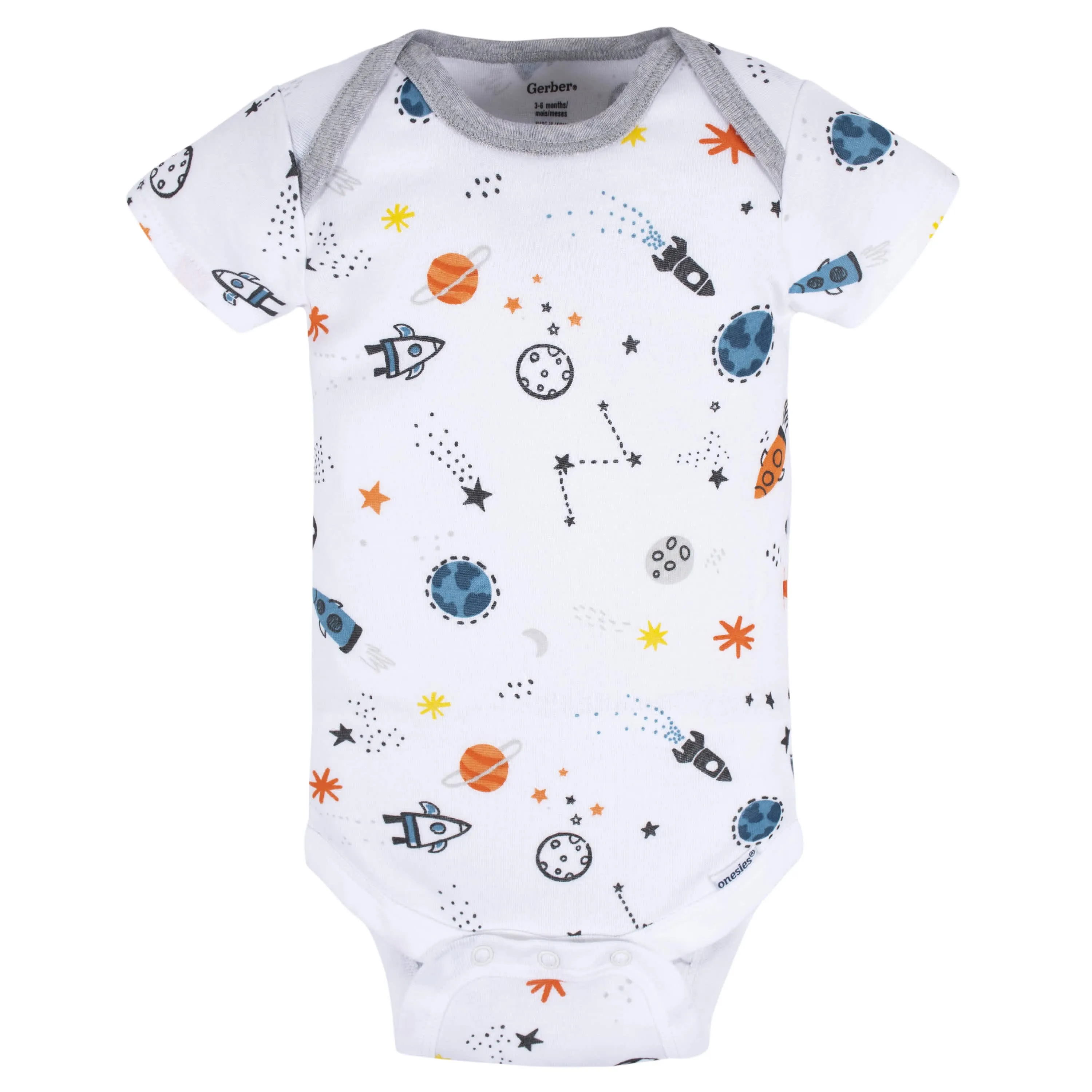 8-Pack Baby Boys Space Explorer Onesies Bodysuits Gerber Childrenswea