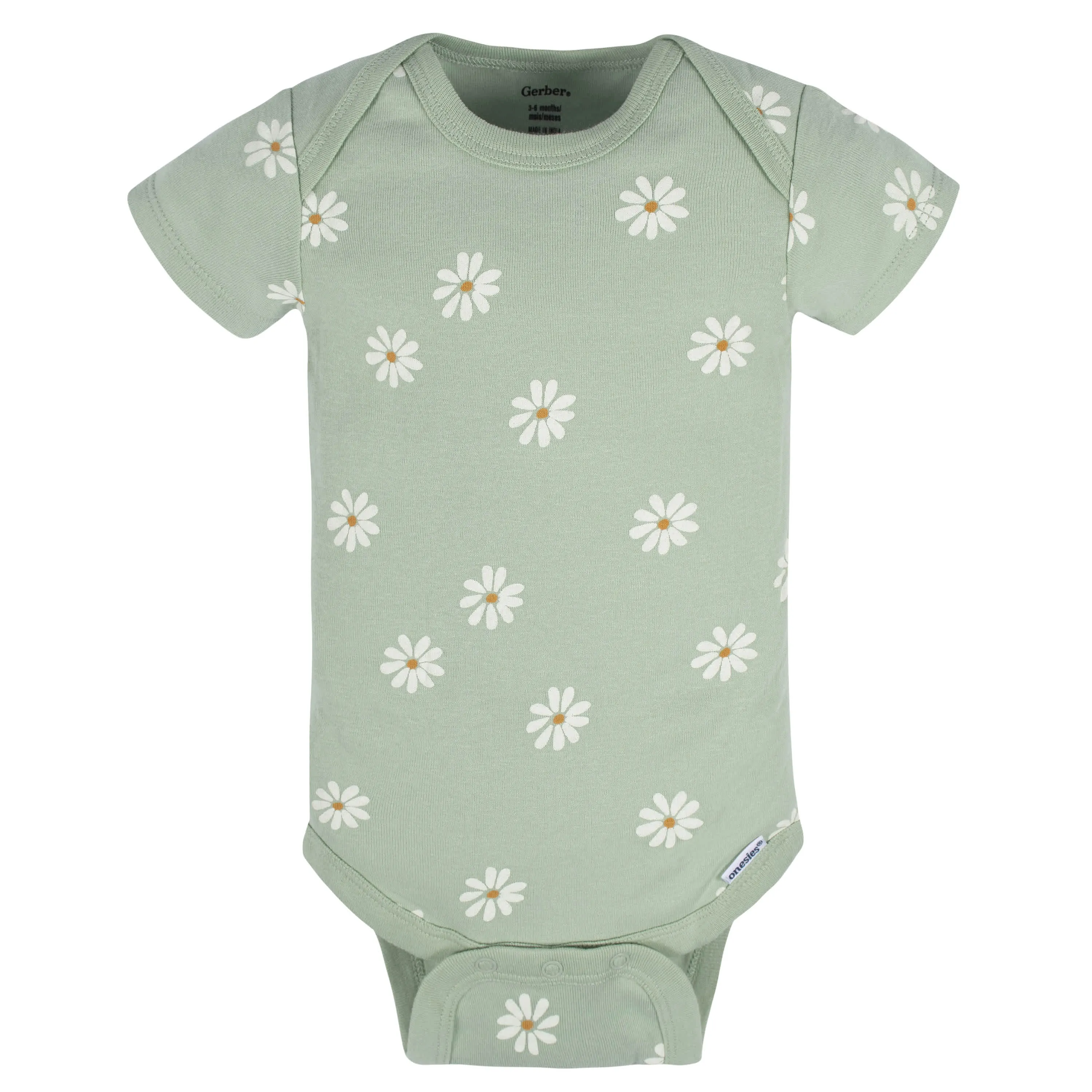 8-Pack Baby Girls Golden Floral Onesies Bodysuits Gerber Childrenswea