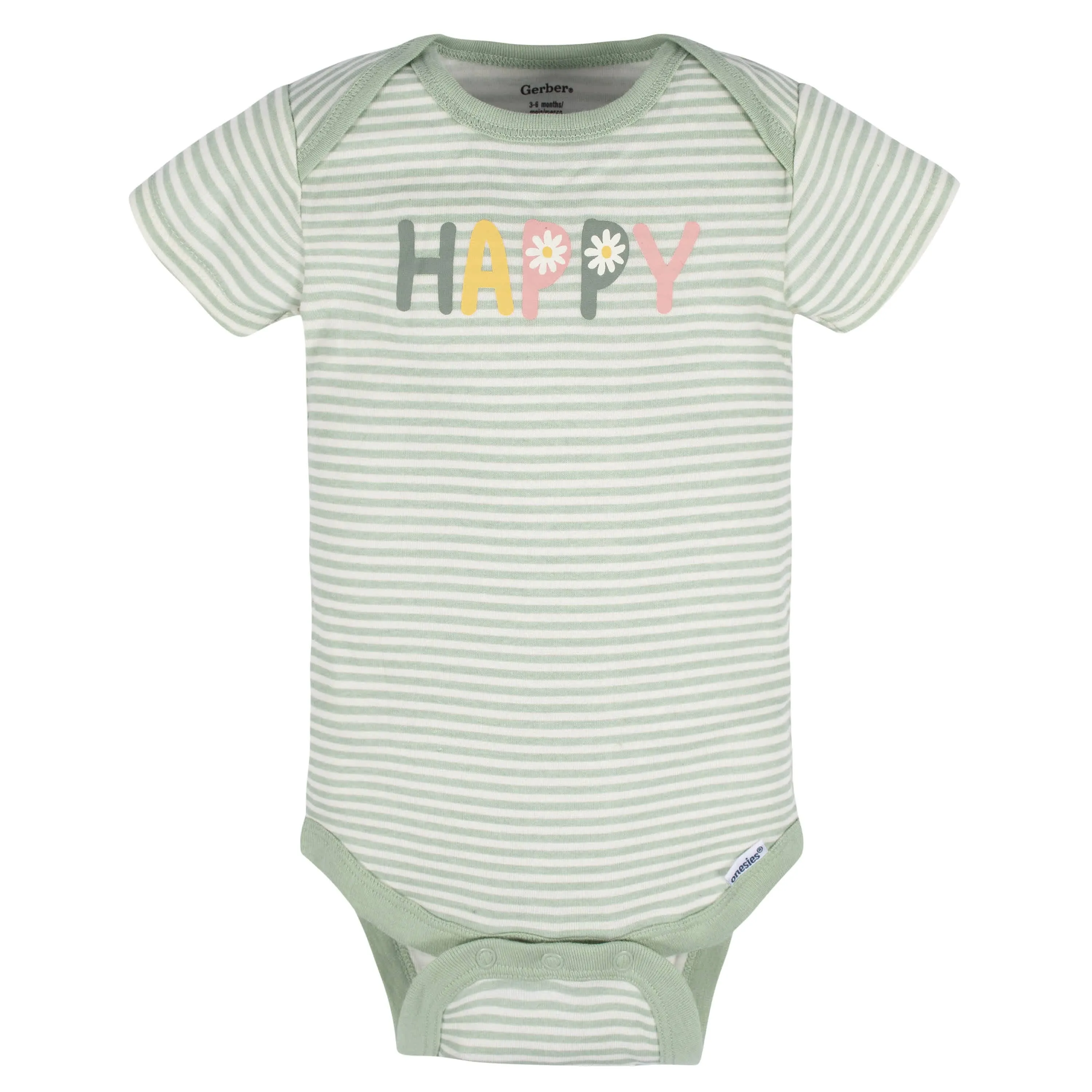 8-Pack Baby Girls Golden Floral Onesies Bodysuits Gerber Childrenswea