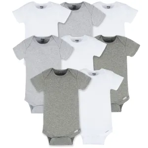 8-Pack Baby Neutral Neutrals Short Sleeve Onesies Bodysuits Gerber Childrenswea