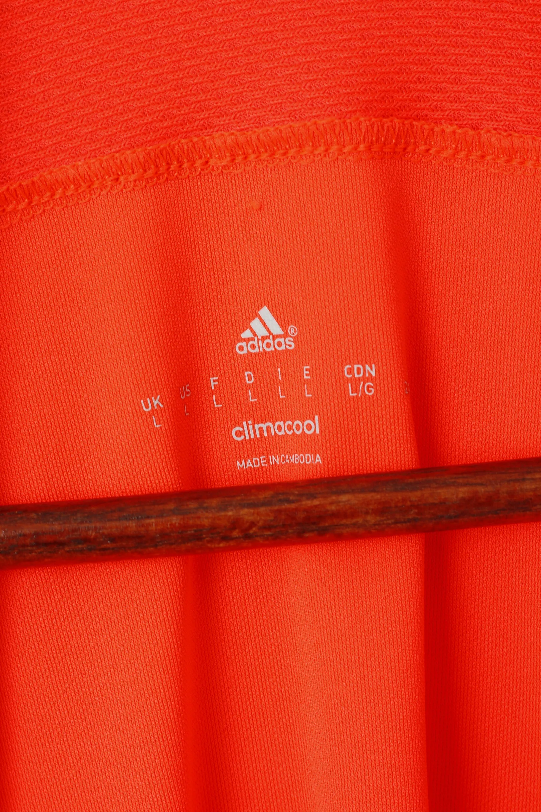 Adidas Men L Shirt Neon Orange England Middlesbrough Football Club Jersey Top