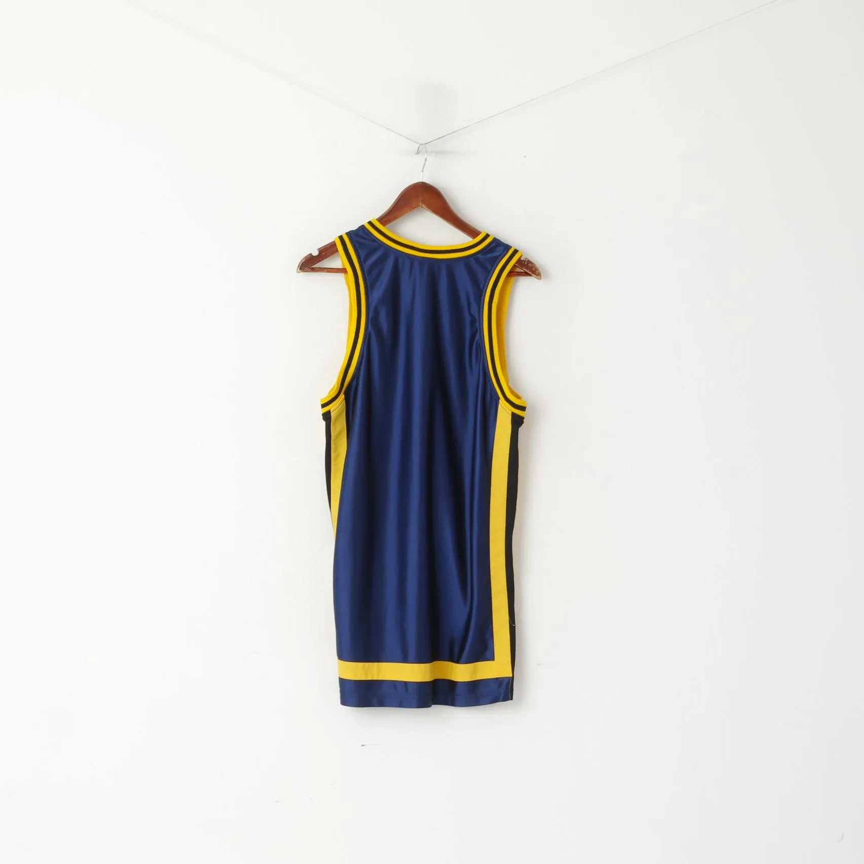 Adidas Men M Sleeveless Shirt Navy Basketball Teamwear Performance Vintage Vest