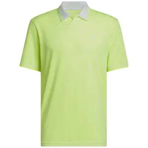 adidas Primeknit Polo Shirt - White/Lucid Lemon