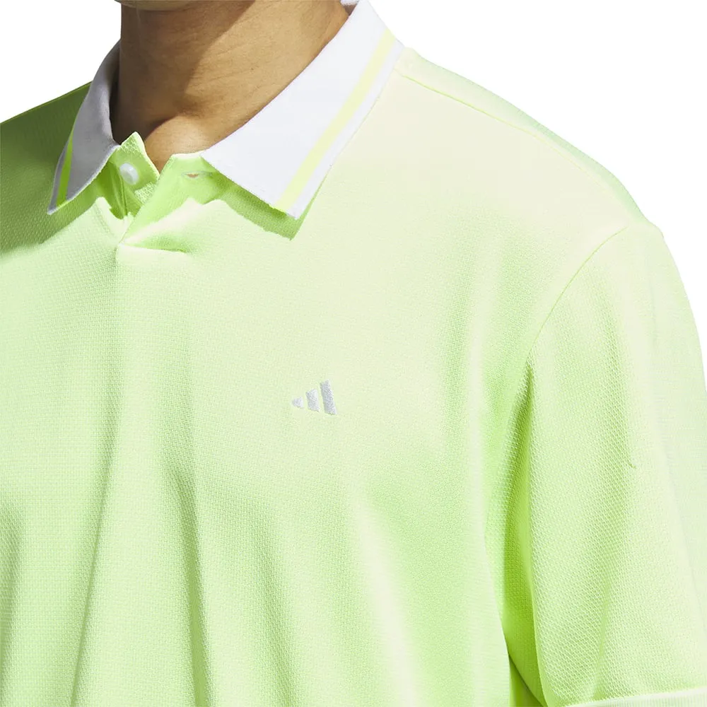 adidas Primeknit Polo Shirt - White/Lucid Lemon