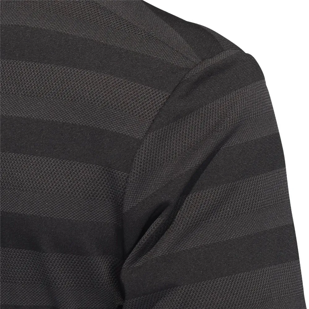 adidas Two Colour Stripe Primegreen Polo Shirt - Black/Grey Six