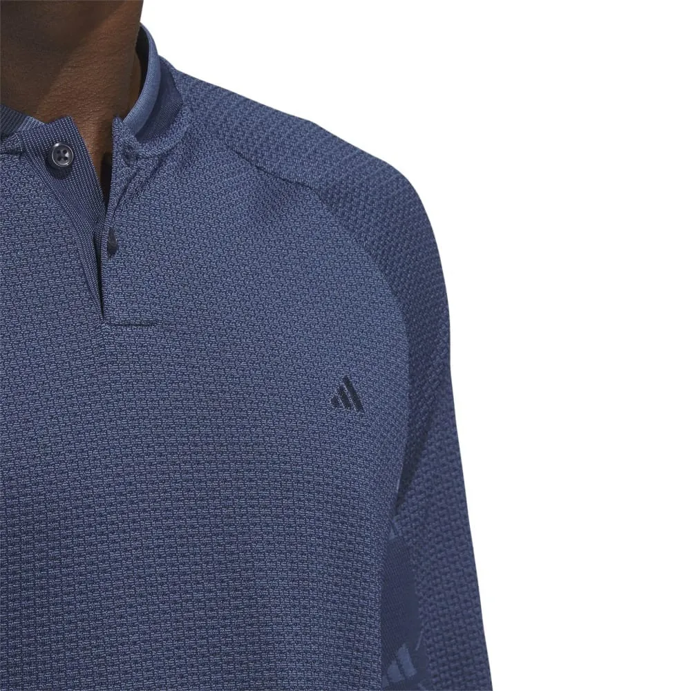 adidas Ultimate365 Tour Primeknit Long Sleeve Polo Shirt - Collegiate Navy
