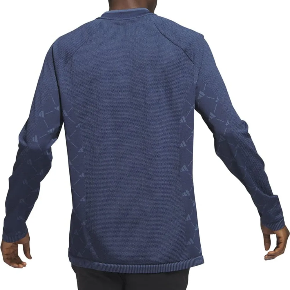 adidas Ultimate365 Tour Primeknit Long Sleeve Polo Shirt - Collegiate Navy