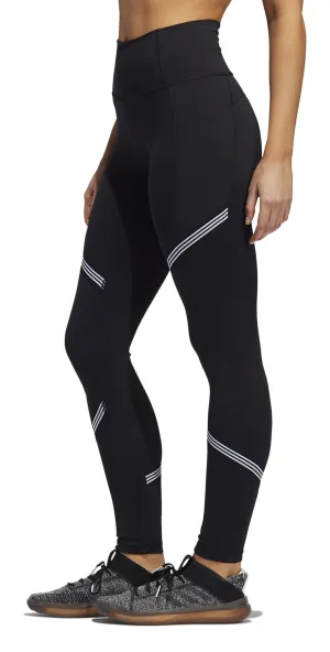Adidas Women's Believe This High Rise 3-Stripes Tights, Black