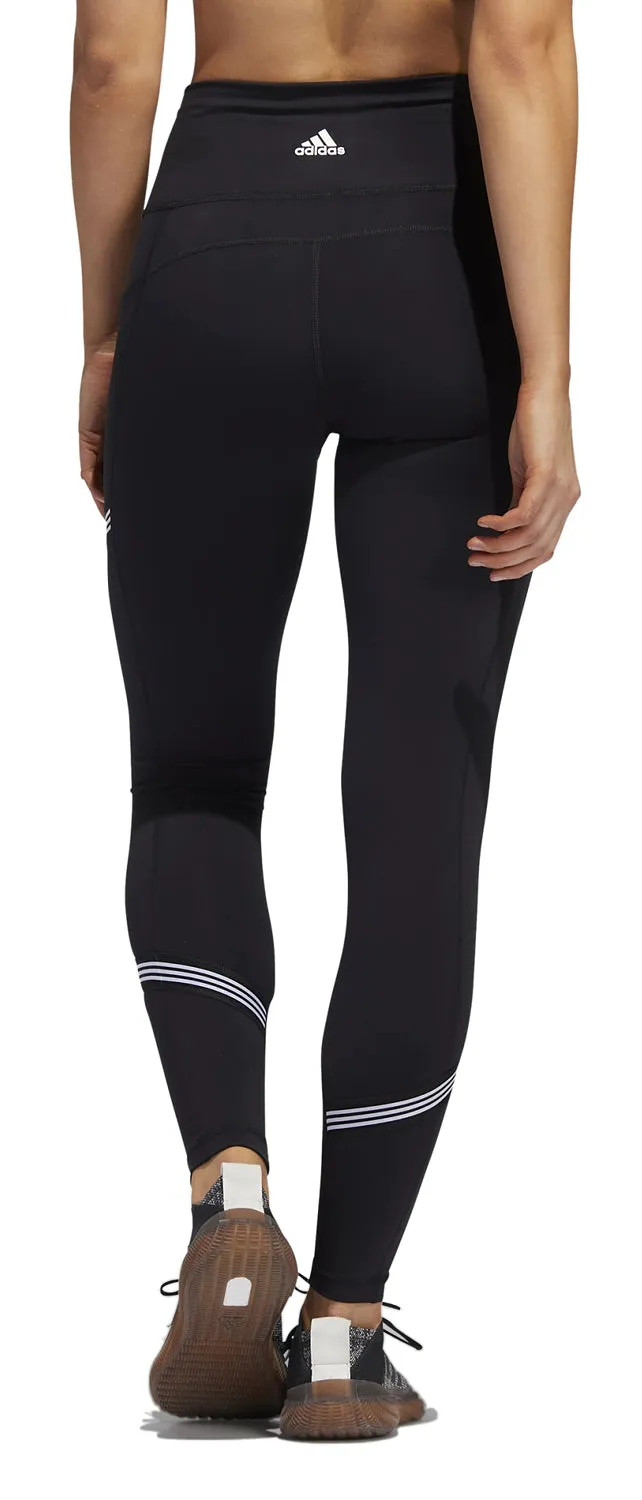 Adidas Women's Believe This High Rise 3-Stripes Tights, Black