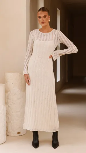 Allure Maxi Dress - Beige Billy J