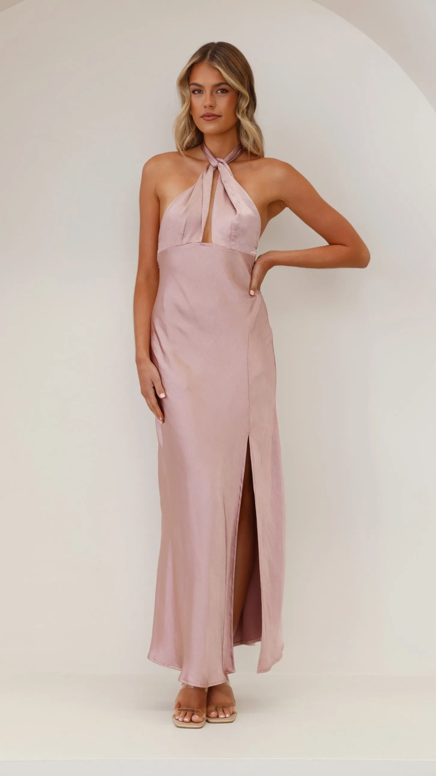 Amalia Maxi Dress - Dusty Pink Billy J