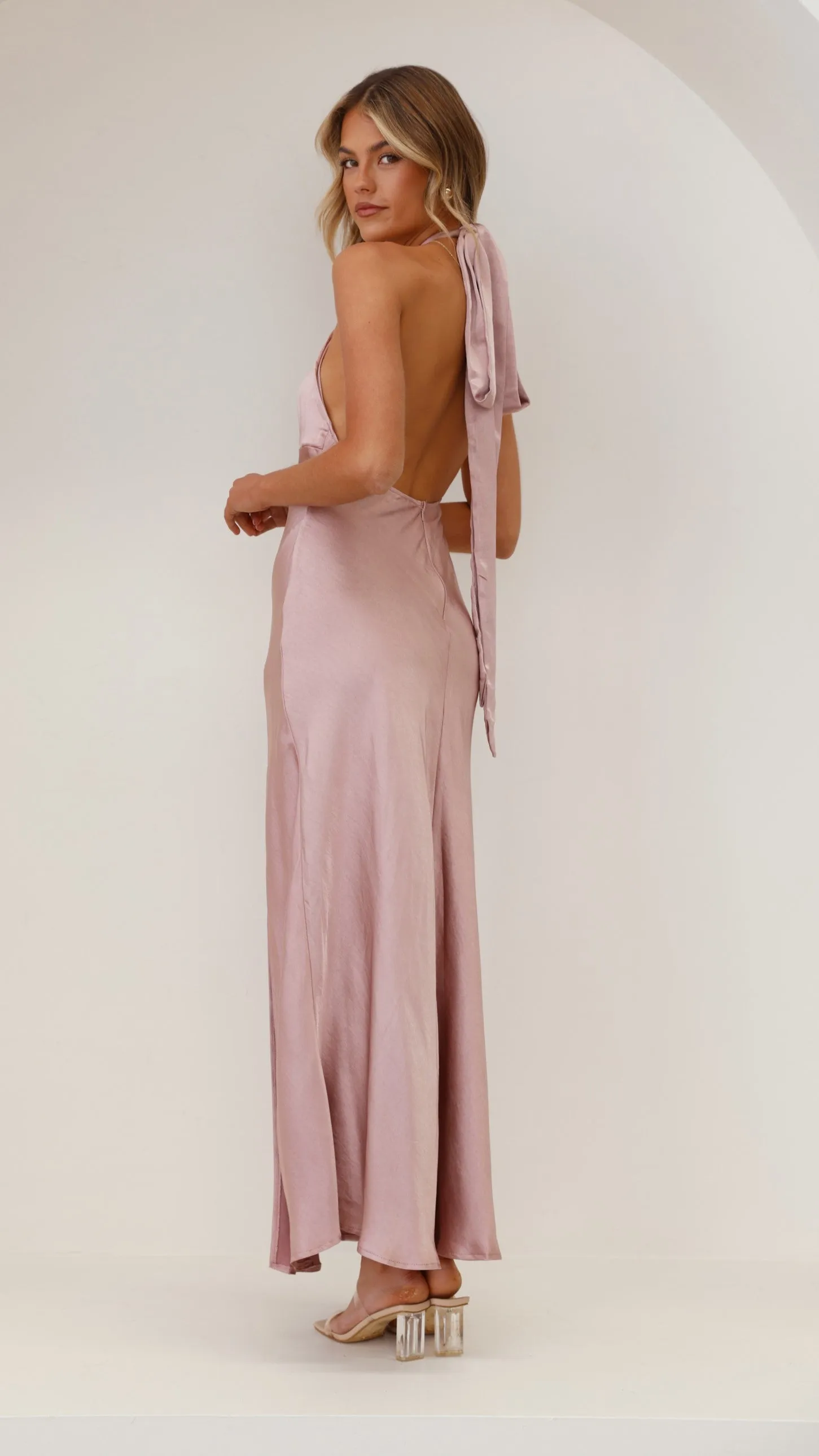 Amalia Maxi Dress - Dusty Pink Billy J