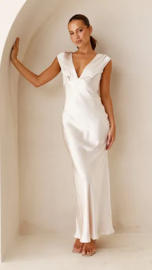 Amelia Maxi Dress - Champagne Billy J
