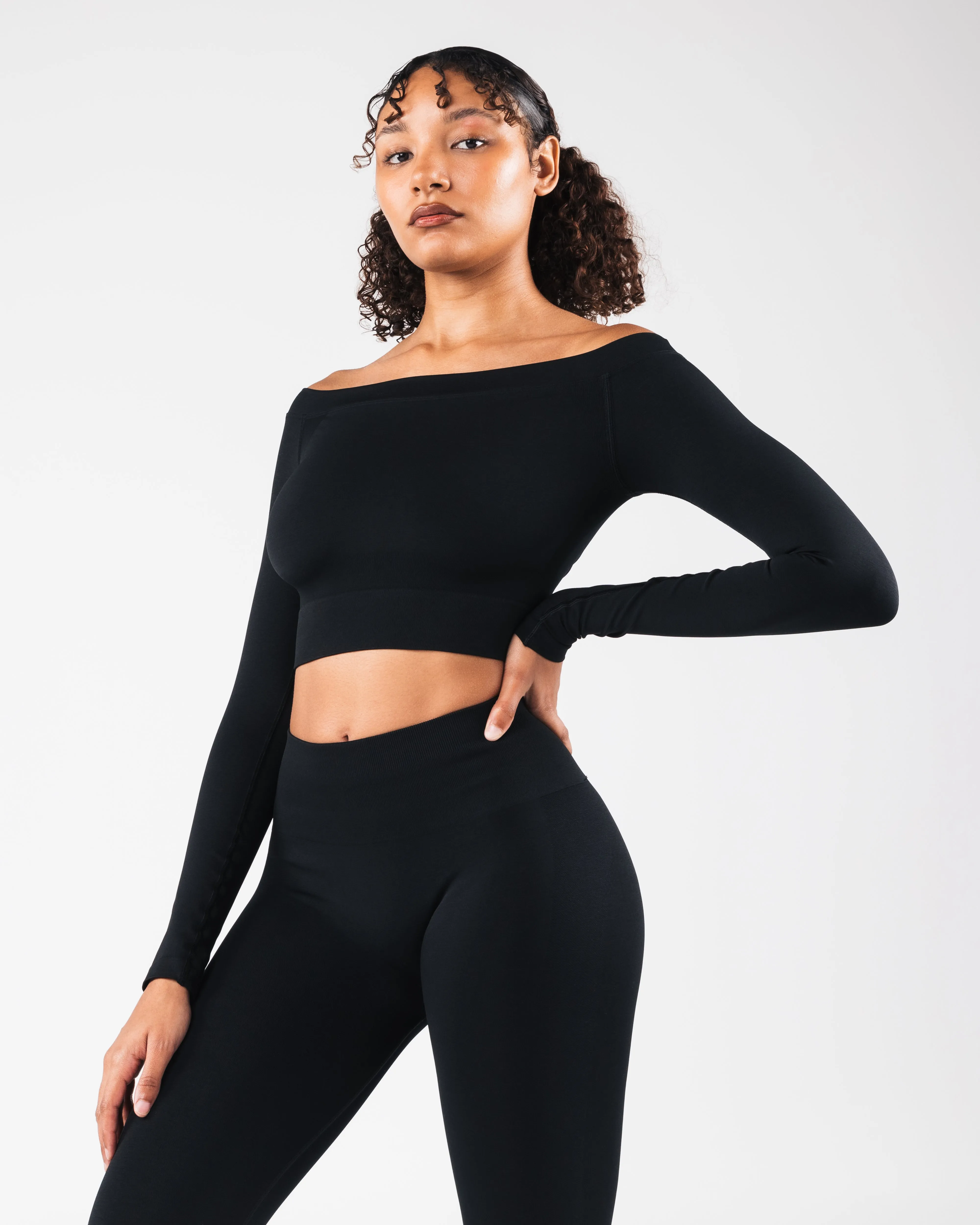 Amplify Halley LS - Black Matter Alphalete Athletics