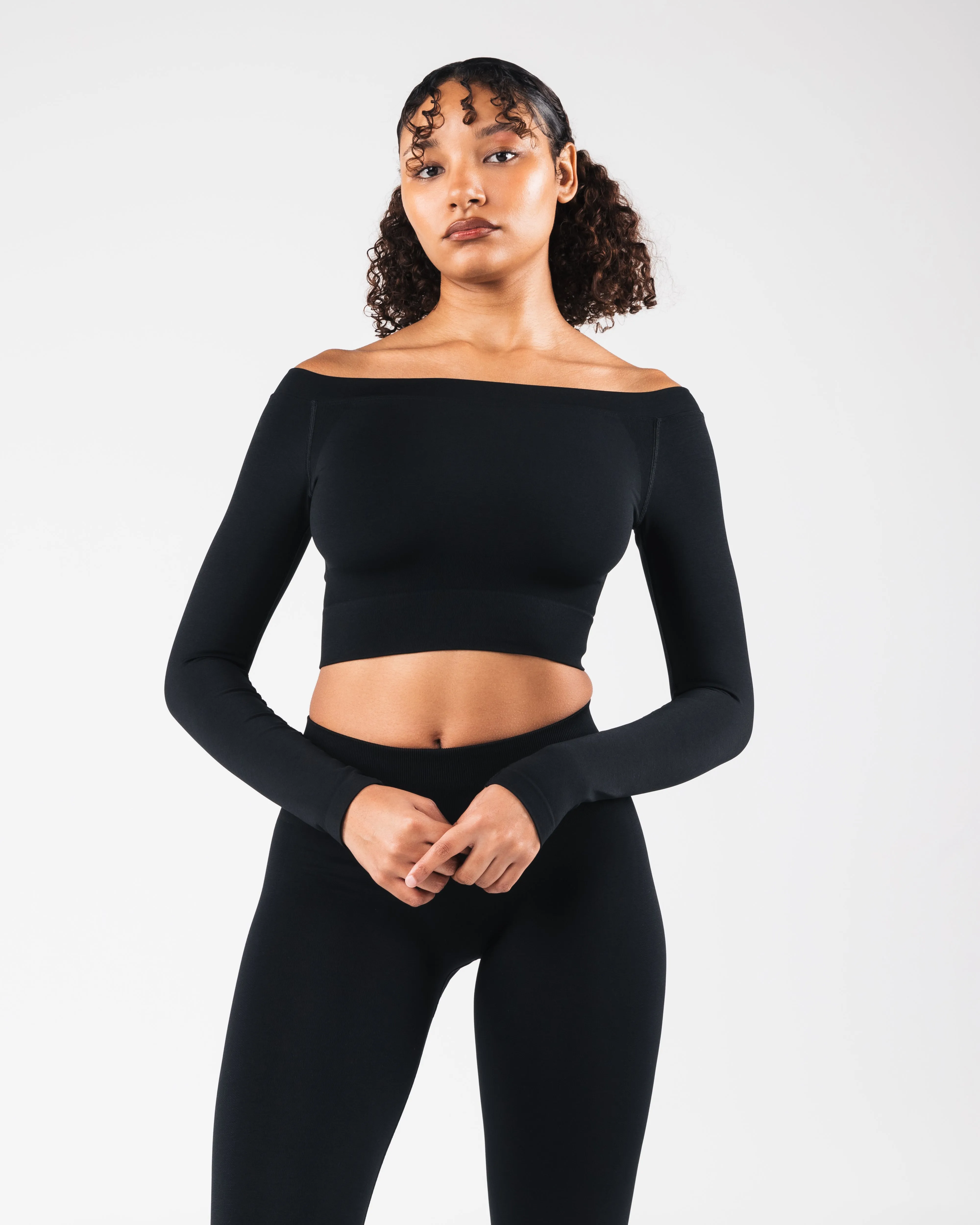 Amplify Halley LS - Black Matter Alphalete Athletics