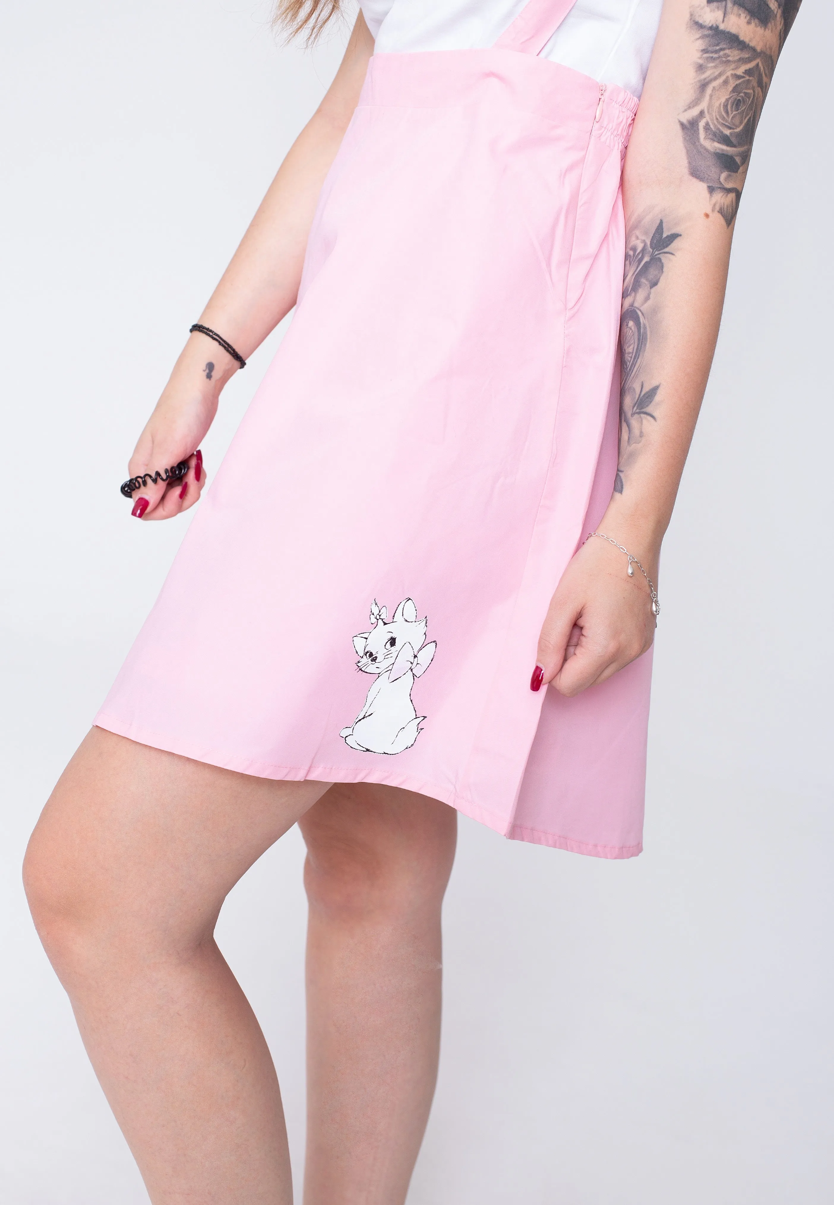 Aristocats - Marie Shirt & Skirt Set White Light Pink - Dress