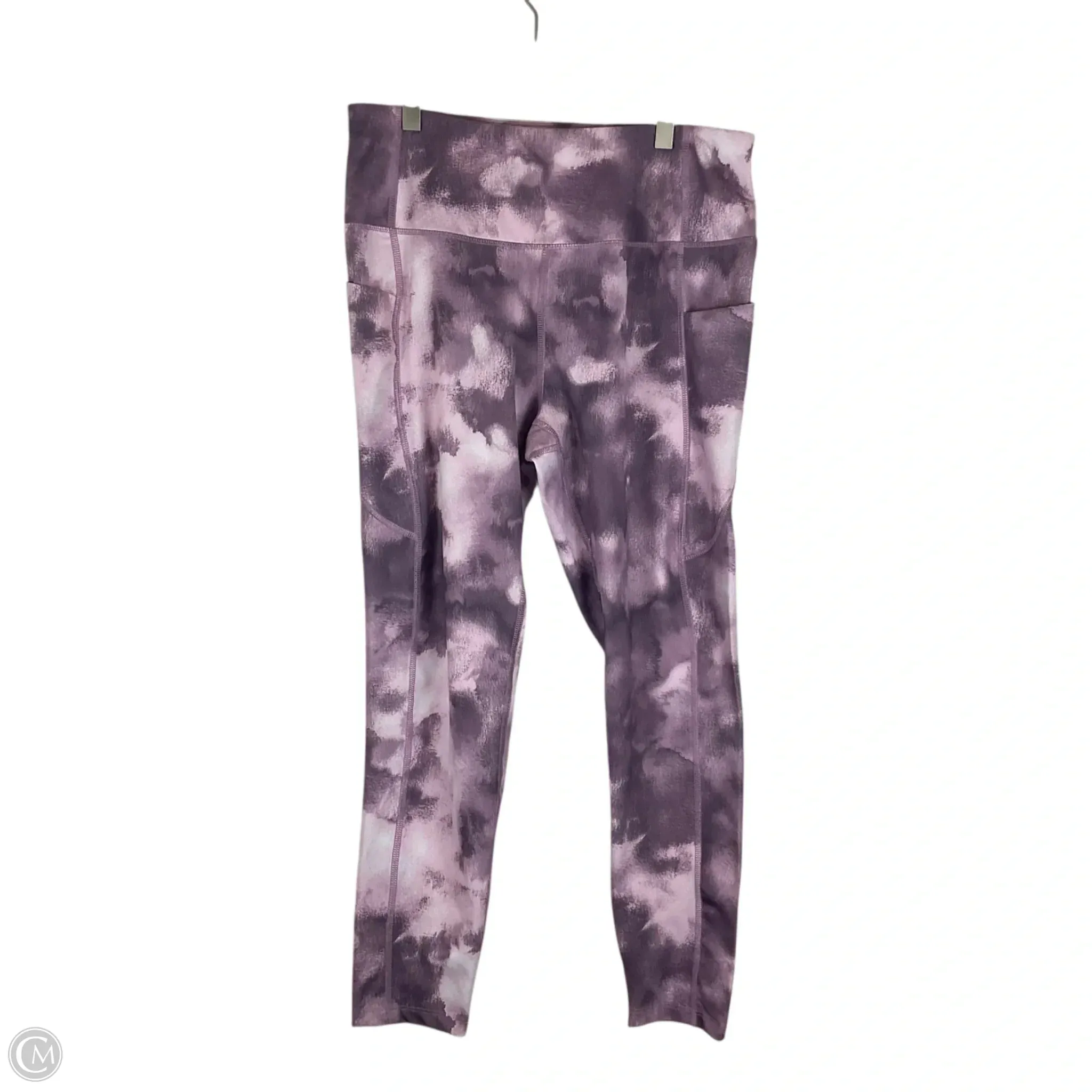 Athletic Capris By Apana In Purple, Size: Xl