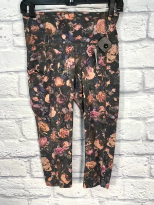 Athletic Capris By Lululemon In Green & Pink, Size: S