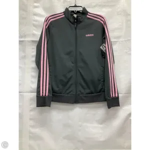 Athletic Jacket By Adidas In Grey & Pink, Size: M