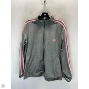 Athletic Jacket By Adidas In Grey & Pink, Size: Xl