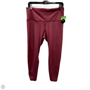 Athletic Leggings By All In Motion In Maroon, Size: L