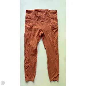 Athletic Leggings By Calia In Orange, Size: Xl