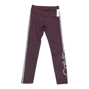 Athletic Leggings By Calvin Klein In Purple, Size:L