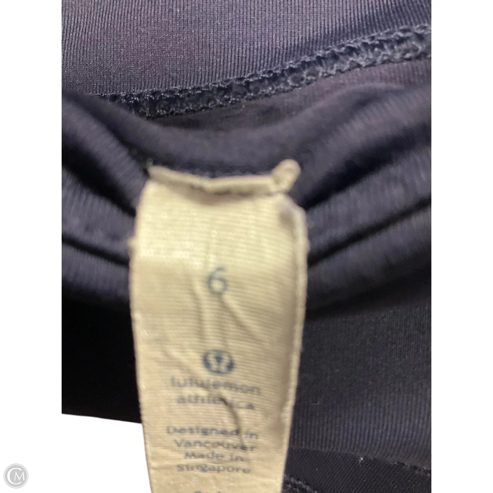 Athletic Leggings By Lululemon In Navy, Size: S