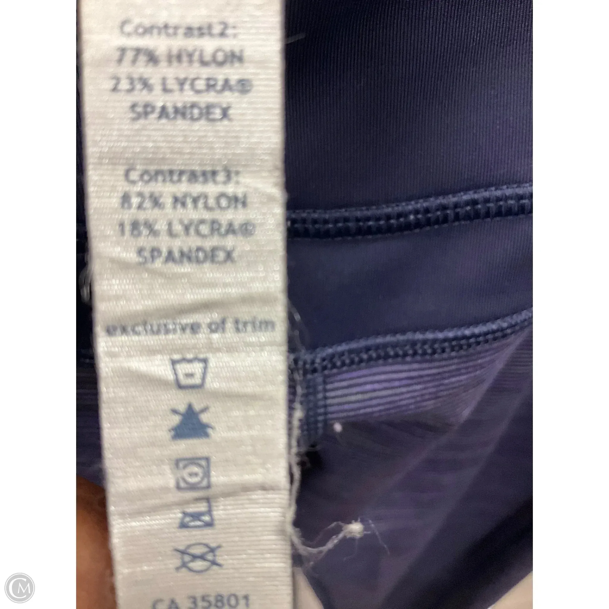 Athletic Leggings By Lululemon In Navy, Size: S