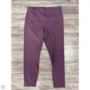 Athletic Leggings By Lululemon In Purple, Size: 10