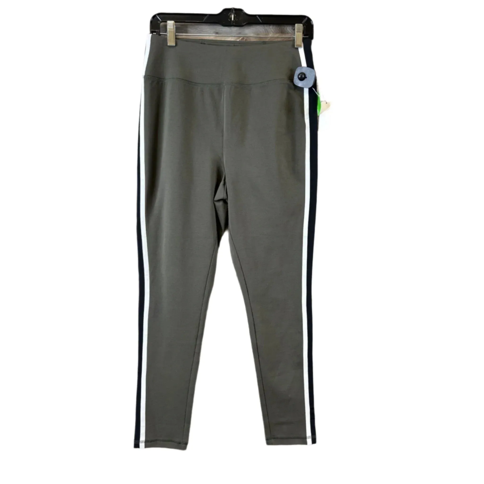 Athletic Leggings By Talbots In Green & White, Size: Mp