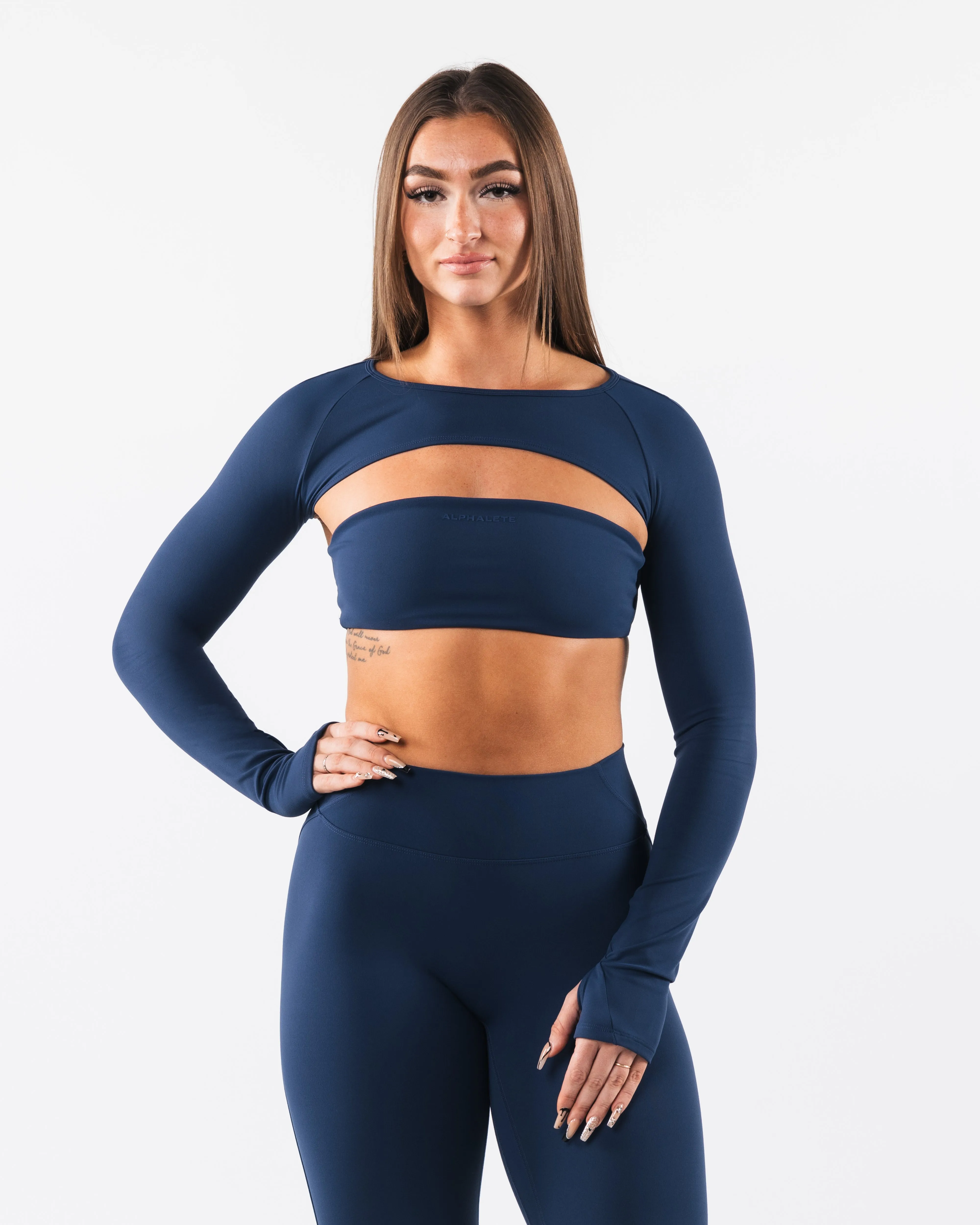 Aura Shrug LS - Ink Alphalete Athletics