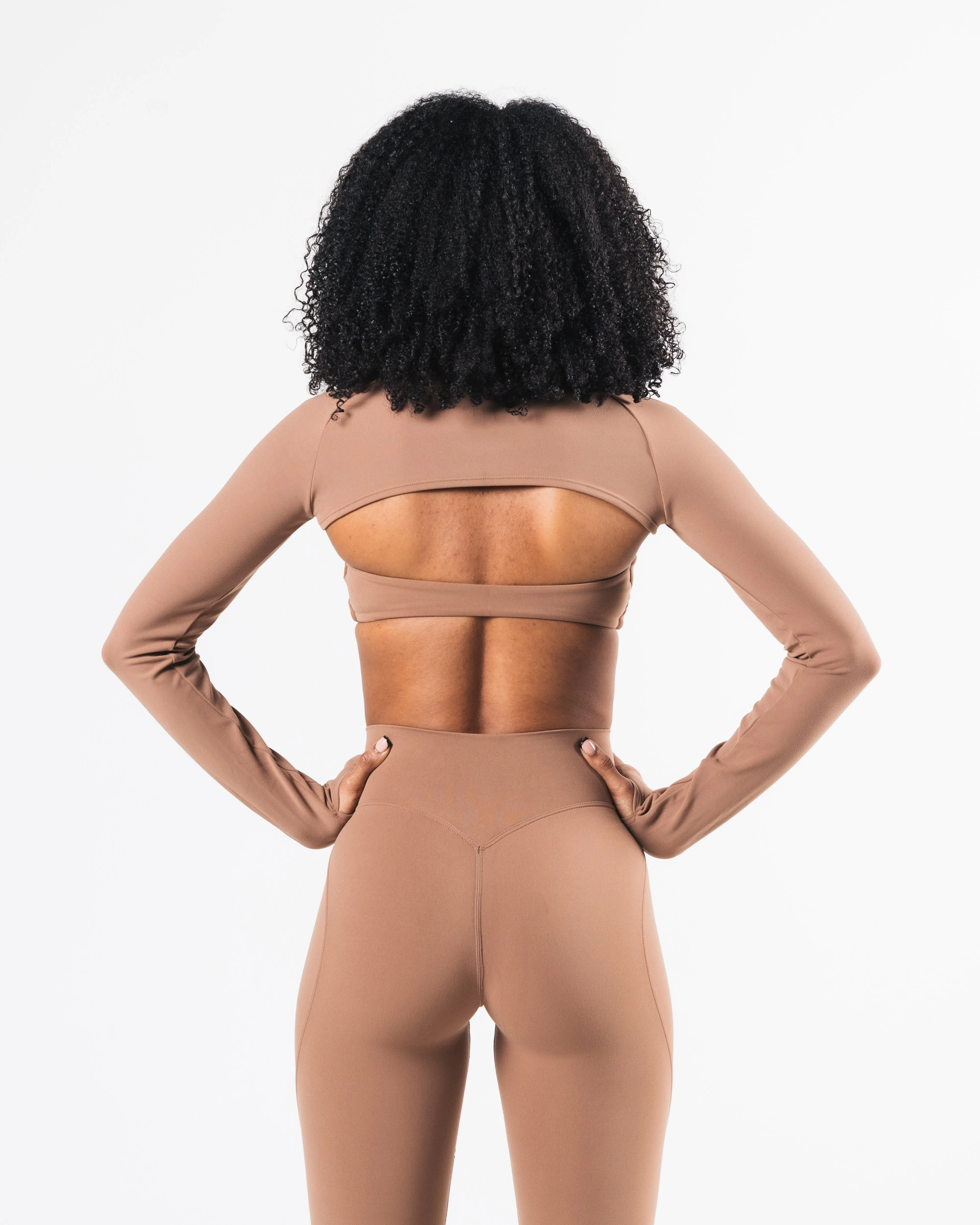 Aura Shrug LS - Oak Alphalete Athletics