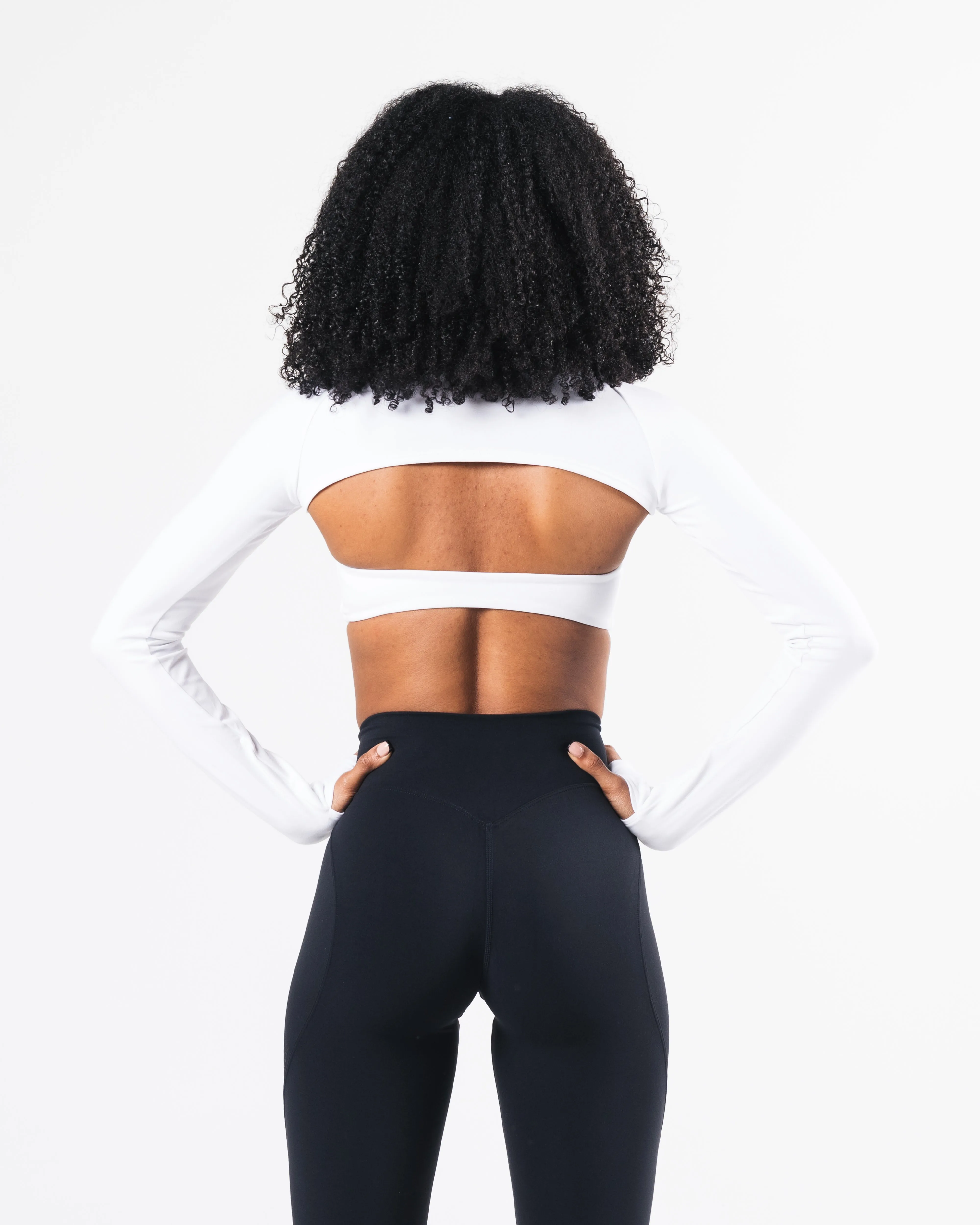 Aura Shrug LS - White Alphalete Athletics
